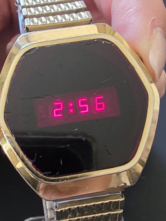 Microsonic Other - VTG RARE Microsonic Hexagon Red LED Digital 35mm Watch Works